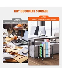 Sugift Blueprint Storage Rack, 12 Slots with Wheels, Mobile Blueprint Holder for Office