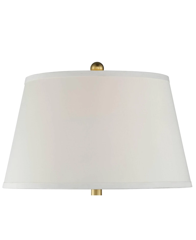 Regency Hill Traditional Table Lamps Tall Set of 2 Metal Empire Open Cage Pedestal Living Room Bedroom House Bedside