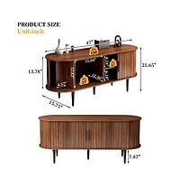 Boyel Living 47 Inches Modern Tv Stand with Sliding Door and Storage Compartment