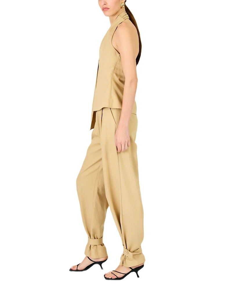 Line & Dot Women's Wide-Leg Mid-Rise Pants