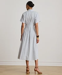 Lauren Ralph Petite Button-Up Short-Sleeve Shirt Dress