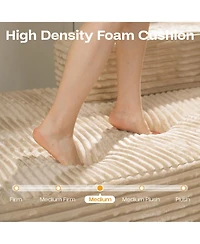 Xizzi 3-Piece L-Shaped Cloud Sectional Sofa with Oversized Chaise Lounge, No-Assembly Living Room Furniture Set, Plush Modular Couch and Comfy Chair