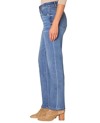 Democracy Petite High Rise Straight Leg Jeans
