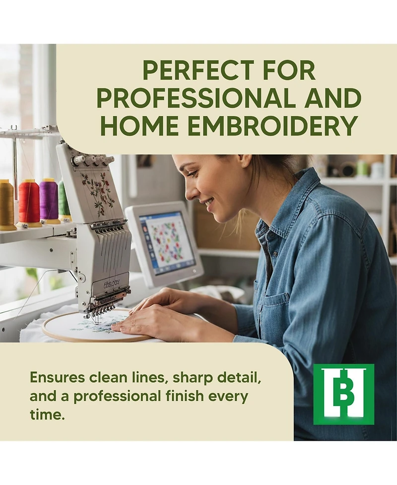 Gnuadz 2.5 Oz Cut Away Embroidery Stabilizer Roll Permanent Backing Machine Hand Soft 12" x 50