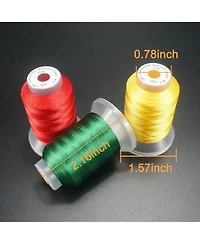 Gnuadz Polyester Embroidery Machine Thread Kit 40 Colors 500m Spool Universal Sewing