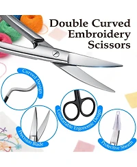 Gnuadz 6inch Double Curved Embroidery Scissor Applique Sewing Handicraft Stainless Steel Precision
