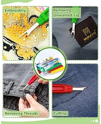 Gnuadz Seam Rippers Thread Ripper Embroidery Removal Tool Threaders Thimbles Tape Measure Awl Snips