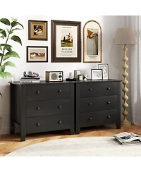 Slickblue 3 Drawer Bedside Dresser Chest for Bedroom Storage