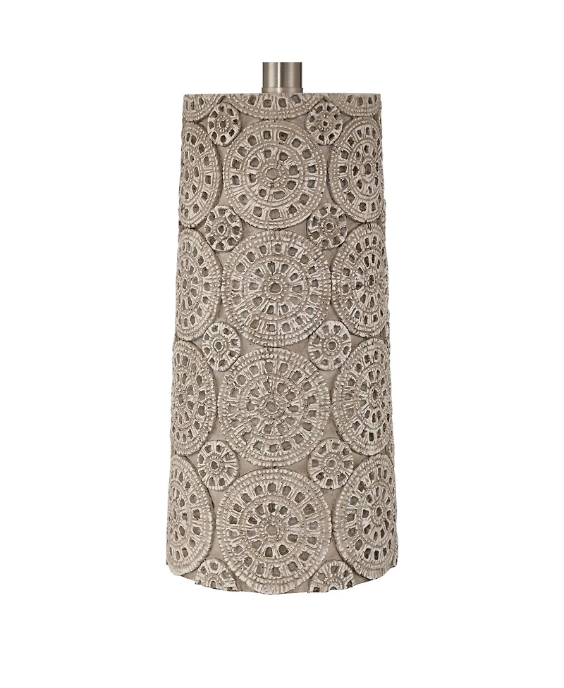 360 Lighting Lavinia 24 1/2" High Carved Stone Motif Table Lamp Set of 2