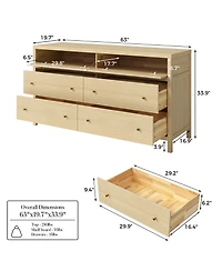 Famapy Solid Wood Dresser , Pre-Assembled Chest , Created for Macy's