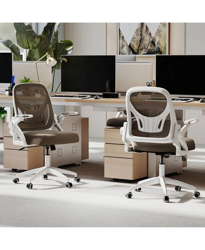 Gouun Ergonomic Mesh Desk Chair with Lumbar Support and Flip-Up Arms