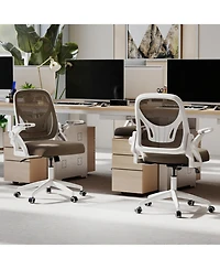 Gouun Ergonomic Mesh Desk Chair with Lumbar Support and Flip-Up Arms