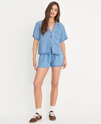 Good American Women's Pull-On Denim Shorts