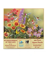 SunsOut Hummingbirds at the Gate 500 piece Jigsaw Puzzle for Adults