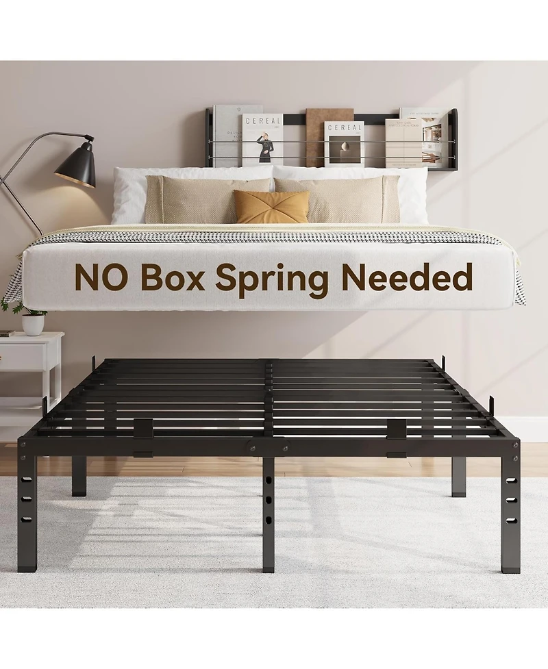Sailvan Queen Bed Frame, Metal Platform Bed Frame with 14inch Underbed Storage, No Box Spring Needed, Heavy Duty