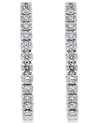 Diamond In-and-Out Hoop Earrings (3 ct. t.w.) in 14k White Gold