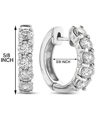 Diamond Hoop Earrings in 14k White Gold (1-1/2 ct. t.w.)