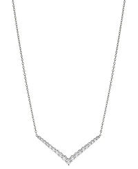 Diamond Chevron Statement Necklace (2 ct. t.w.) in 14k White Gold, 16" + 2" extender