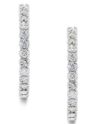 Diamond Inside Out Hoop Earrings (1-1/2 ct. t.w.) in 14k White Gold