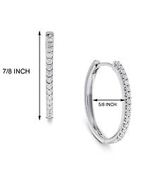 Diamond Hoop Earrings (1/3 ct. t.w.) in 14k White Gold