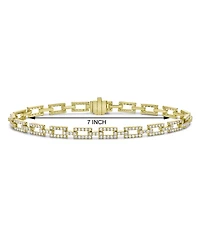 Diamond Square Link Bracelet (2 ct. t.w.) in 14k Gold or 14k White Gold
