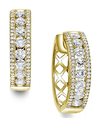 Diamond Openwork Hoop Earrings (1/2 ct. t.w.) in 14k Gold