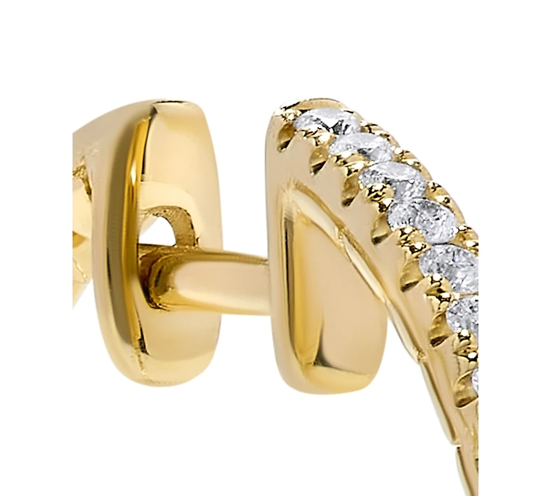 Diamond Skinny Hoop Earrings (1/2 ct. t.w.) in 14k Gold