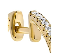 Diamond Skinny Hoop Earrings (1/2 ct. t.w.) in 14k Gold