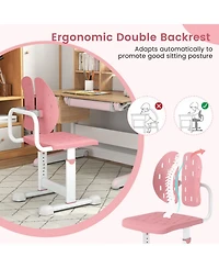 Gouun Height-Adjustable Double Back Support Study Chair for Kids 3