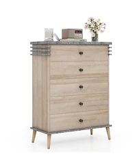 Slickblue Farmhouse Chest Dresser Tall Storage Drawer Organizer