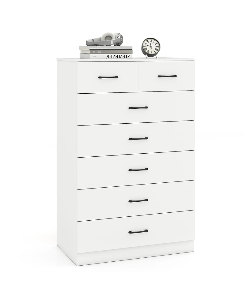 Slickblue Wooden Chest of Drawers with Anti-toppling Device and Metal Handles