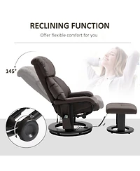Boyel Living Massage Recliner Chair with Footstool 360degree(s) Swivel Manual Reclining Comfortable and Adjustable