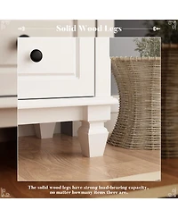 Famapy Modern 6-Drawers Wood Chest of Drawer Dresser, bedroom nightstand, wooden end table