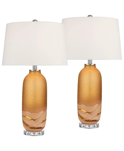 Possini Euro Design Possini Euro Lapis 28 1/4"H Tian Art Glass Table Lamp Set of 2