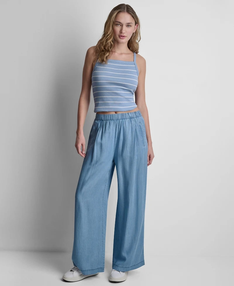 Dkny Jeans Women's High-Rise Wide-Leg Pants