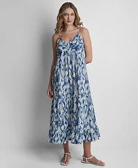 Dkny Jeans Women's V-Neck Tiered Tank Dress