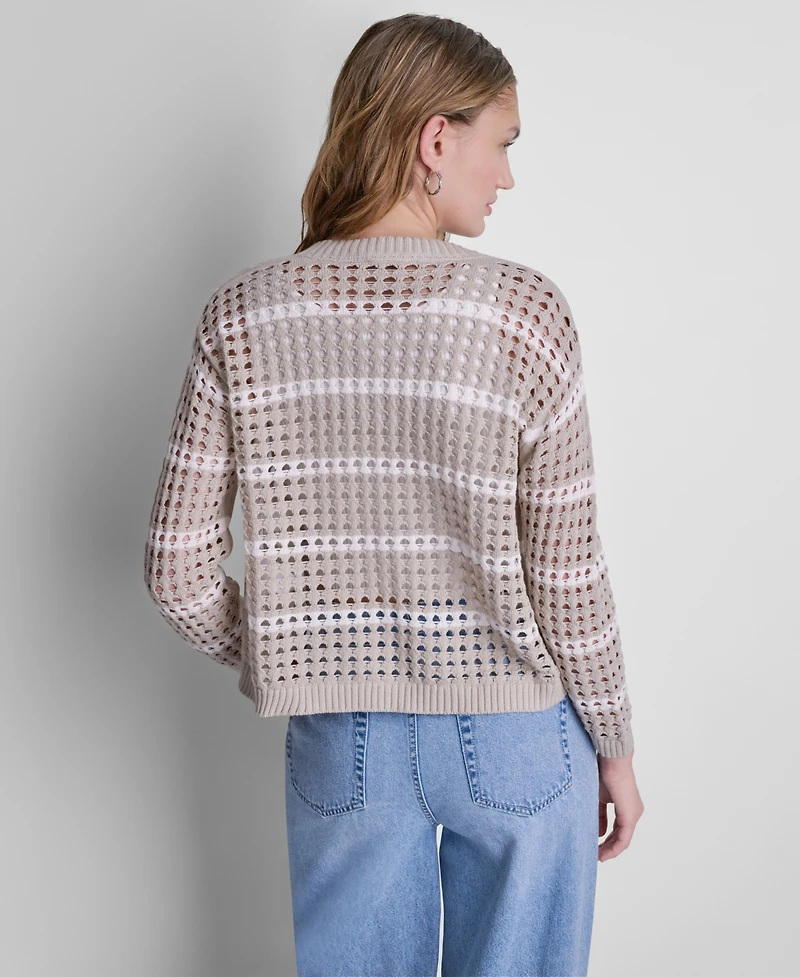 Dkny Jeans Women's Relaxed Fit Open-Front Cardigan