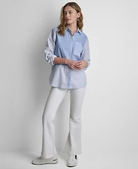 Dkny Jeans Women's Long-Sleeve Classic-Fit Shirt