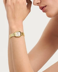 Movado Women's Museum Classic Cushion Swiss Quartz Light Yellow Pvd Steel Watch, 22mm