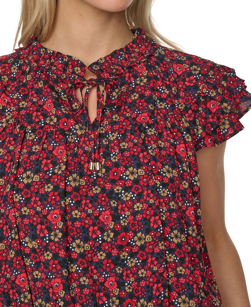 Tommy Hilfiger Women's Peplum Flutter-Sleeve Pull-On Blouse