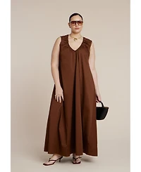 Eloquii Women's Shirred Neckline Tank Dress