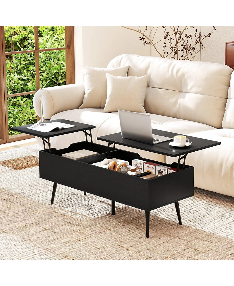 Slickblue Coffee Table Lift Top with 2 Hidden Compartments