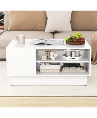 Slickblue 2 Tier Coffee Table with Open Storage Shelves