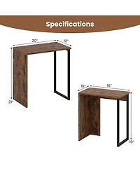 Slickblue Nesting Coffee Tables Set of 2 Stackable