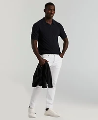 Perry Ellis Men's Checker Texture Open Polo Sweater