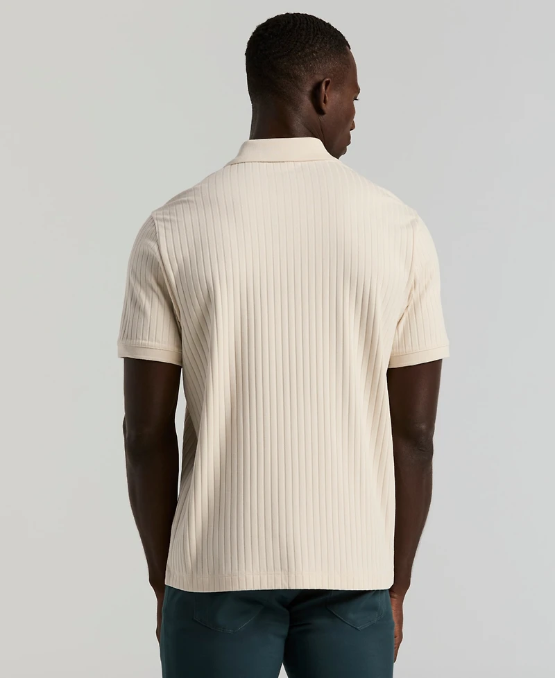 Perry Ellis Men's Vertical Rib Button Front Shirt