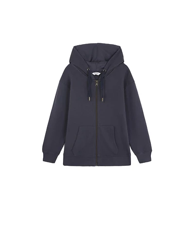 Scalpers Little Girls Embossed Skull Zip Hoodie