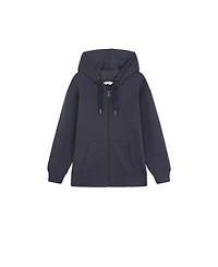 Scalpers Little Girls Embossed Skull Zip Hoodie