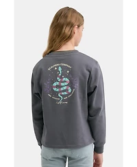 Scalpers Big Girls sweatshirt embroidered with snake motif
