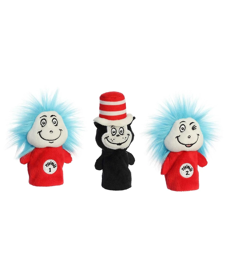 Aurora Mini Finger Puppet Set Dr. Seuss Whimsical Plush Toy 3"